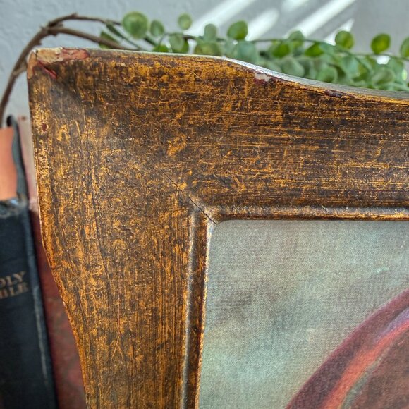 1950's Framed Picture with Beautiful Lady - Picture 11 of 13